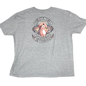 Anvil Sloth Hiking Team We Will Get There When We Get There Graphic Tee